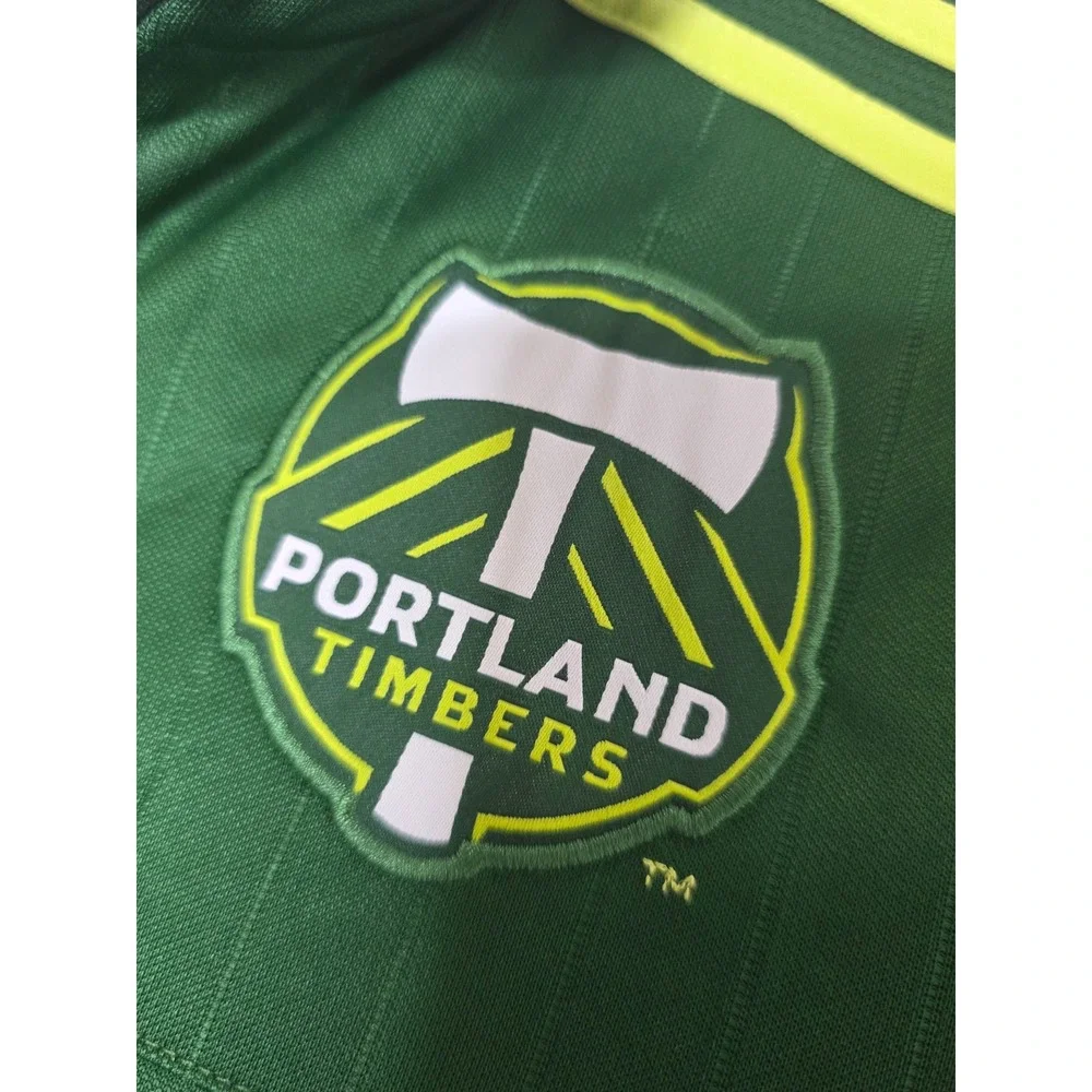 Adidas PortlandTimbers MLS GreenYellowClimacool Soccer Track Jacket M's Small